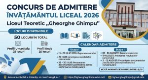 Admitere învățământ liceal 2026