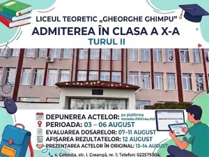 Turul II al admiterii în clasa a X-a și să faci parte din comunitatea liceului nostru.